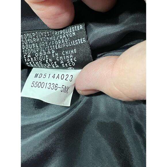 Kasper Womens 12P Petite Single Breasted Blazer Window Pane Plaid Gray 3 Button - Picture 9 of 9